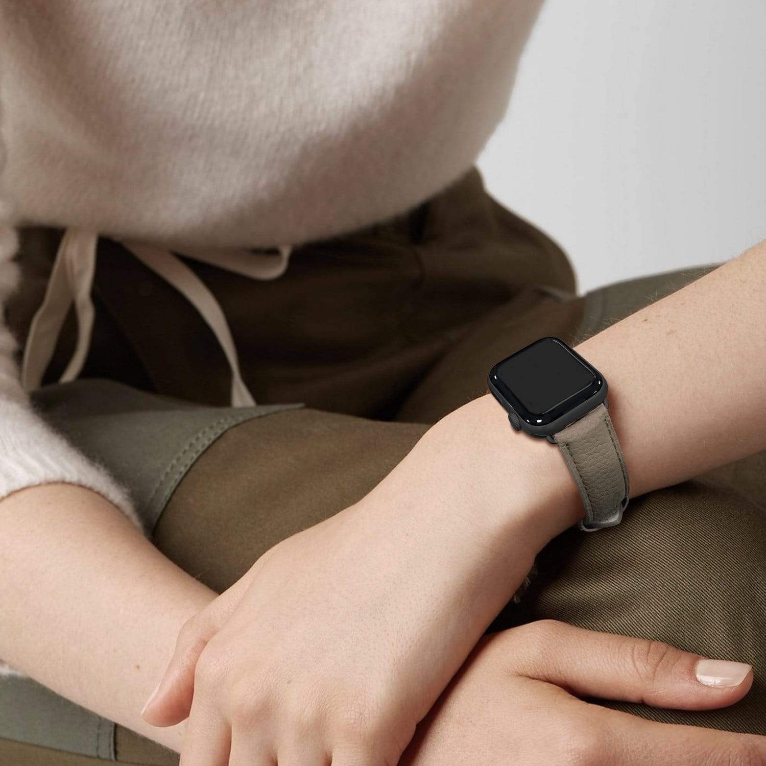 Apple Watch Band | Elephant grey | Litchi-Bosin Fullmosa