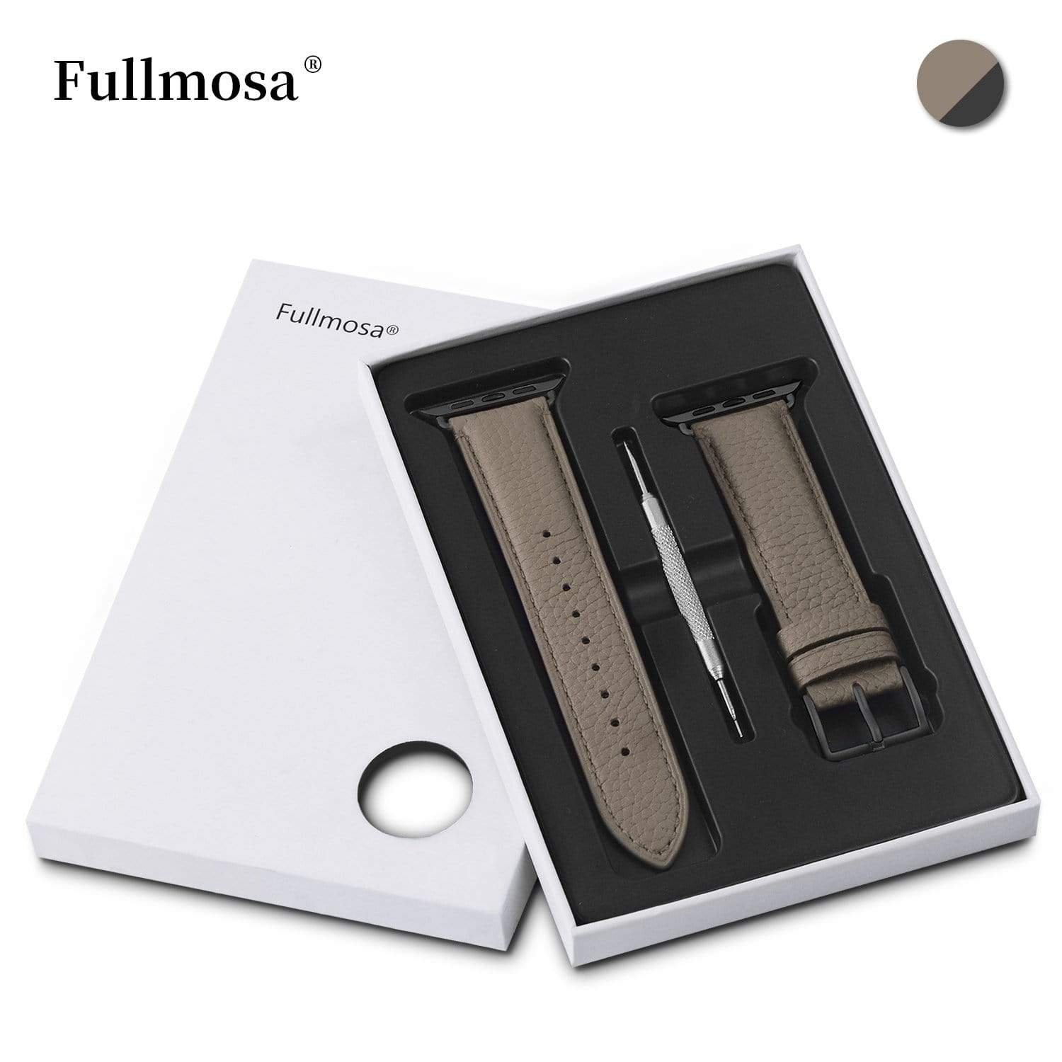 Apple Watch Band | Elephant grey | Litchi-Bosin Fullmosa
