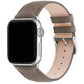 Apple Watch Band | Elephant grey | Litchi-Bosin Fullmosa 38mm/40mm / Silver