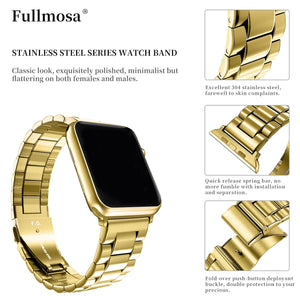Apple Watch Band  | Golden Stainless Steel Metal Fullmosa