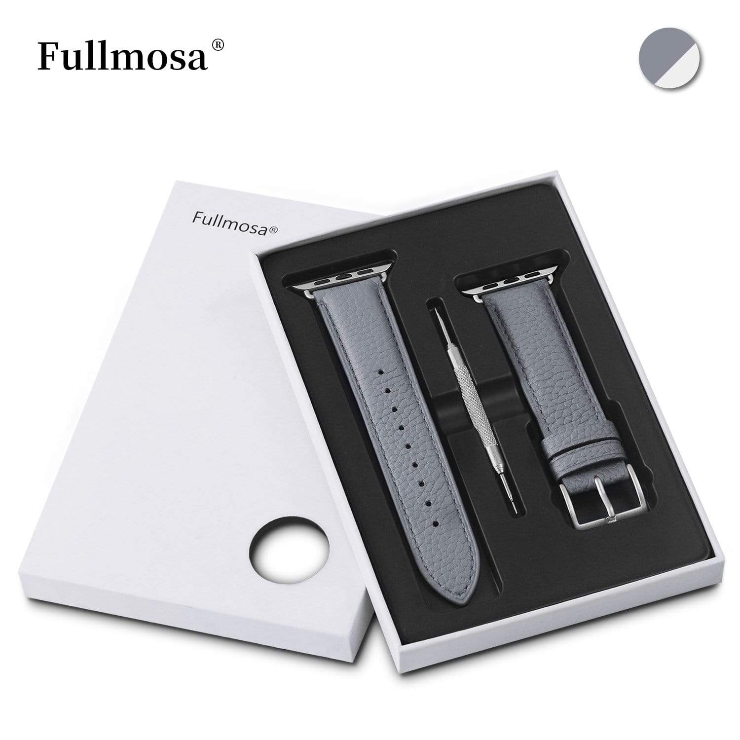 Apple Watch Band | Grey | Litchi-Bosin Fullmosa