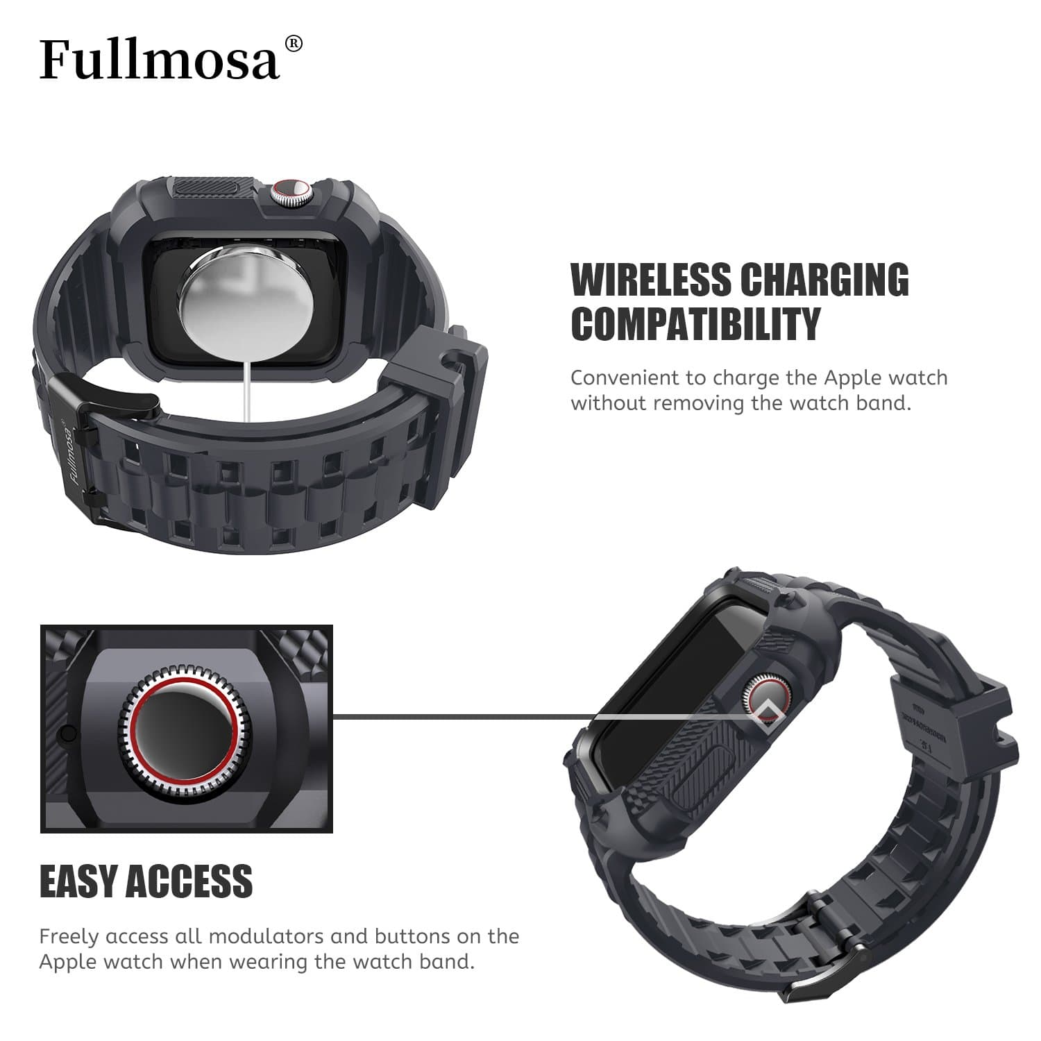 Apple Watch Band | Grey Silicone | Warrior Fullmosa