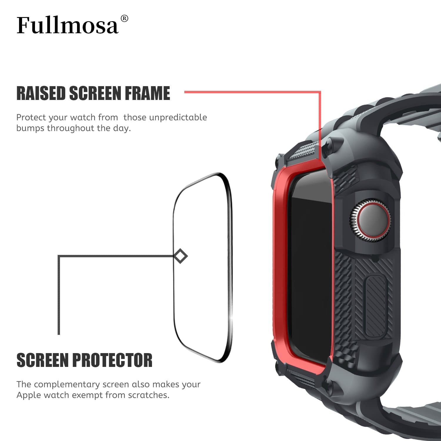 Apple Watch Band | Grey Silicone | Warrior Fullmosa