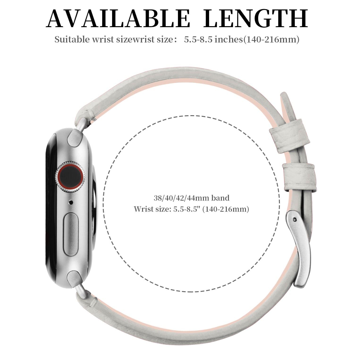 Apple Watch Band | Ivory white | Litchi-Bosin Fullmosa