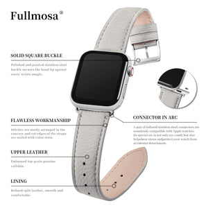 Apple Watch Band | Ivory white | Litchi-Bosin Fullmosa