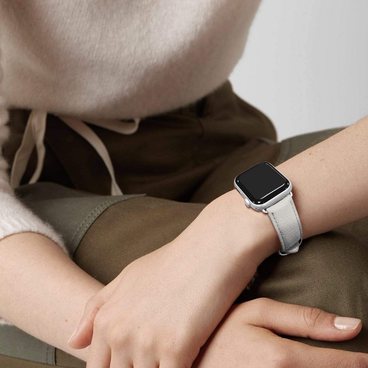 Apple Watch Band | Ivory white | Litchi-Bosin Fullmosa