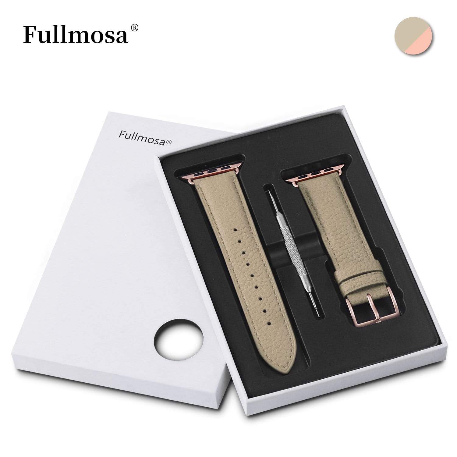 Apple Watch Band | khaki | Litchi-Bosin Fullmosa