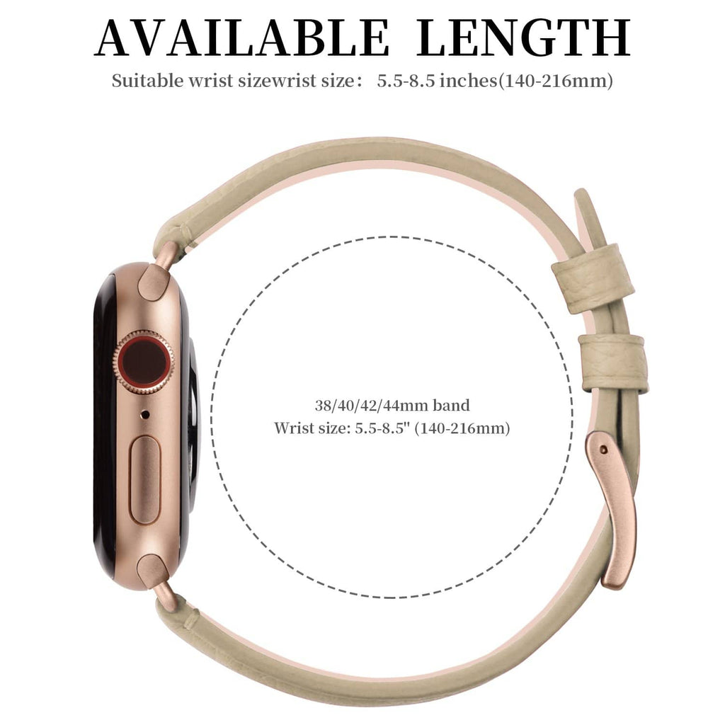 Apple Watch Band | khaki | Litchi-Bosin Fullmosa