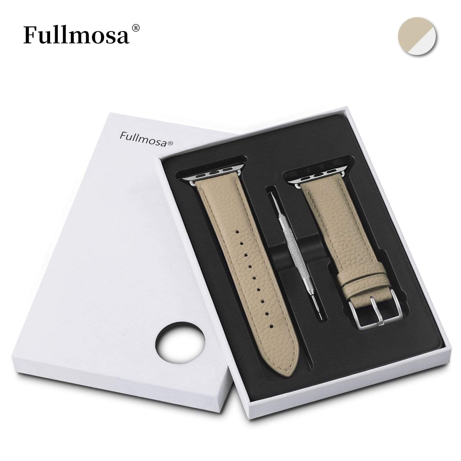 Apple Watch Band | khaki | Litchi-Bosin Fullmosa