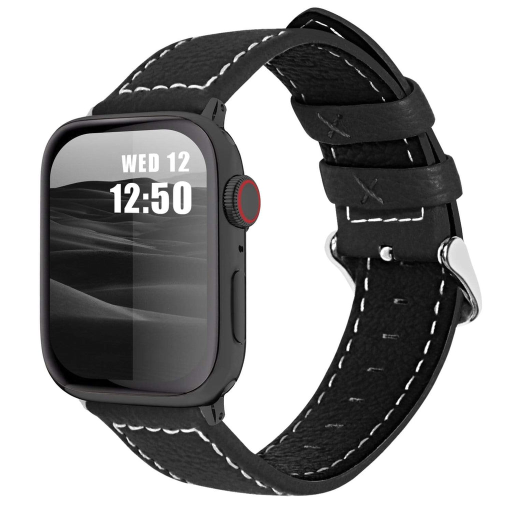 Apple Watch Band | Lichiblack Leather| Leechee Fullmosa 38mm/40mm
