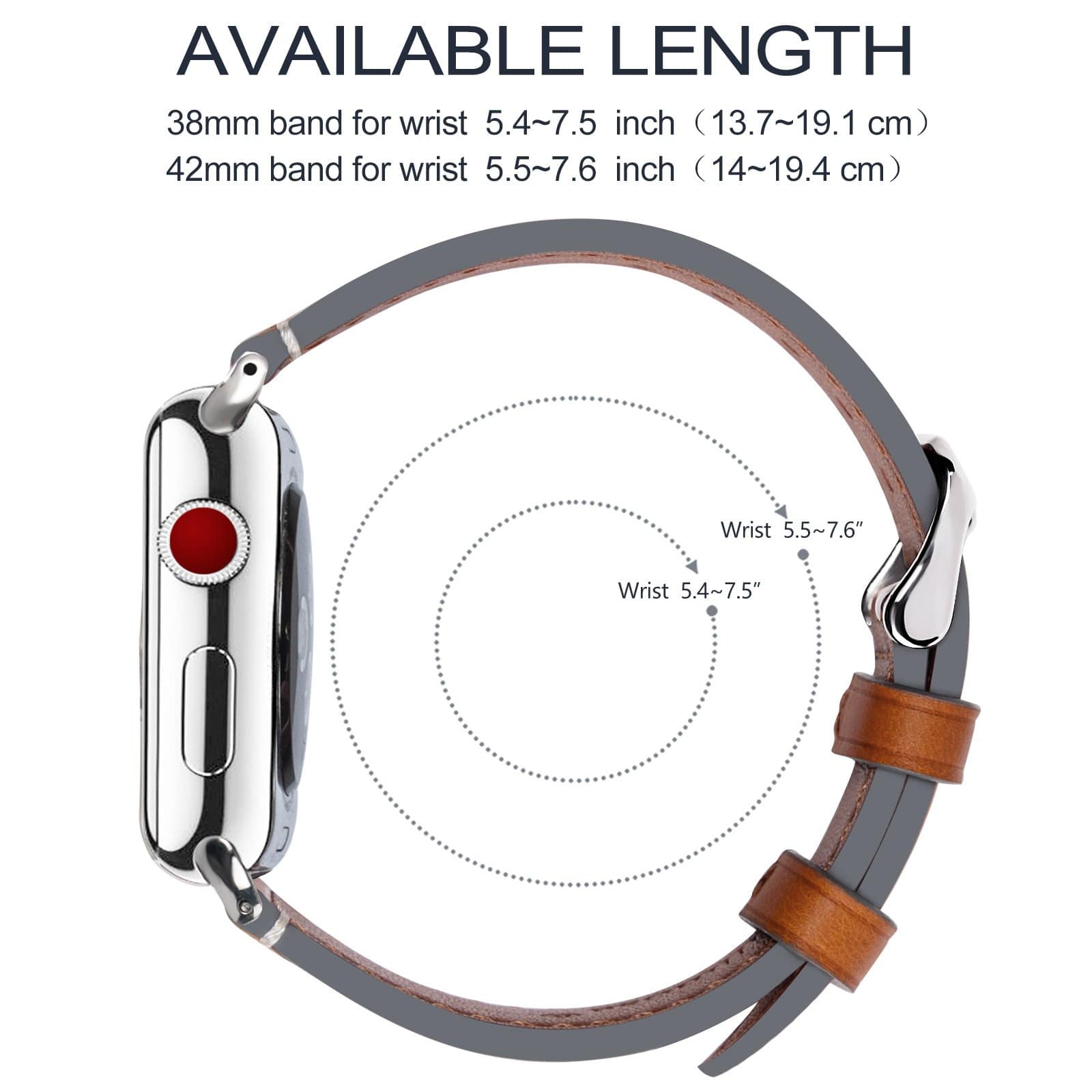 Apple Watch Band | Light Brown Leather | Wax Fullmosa