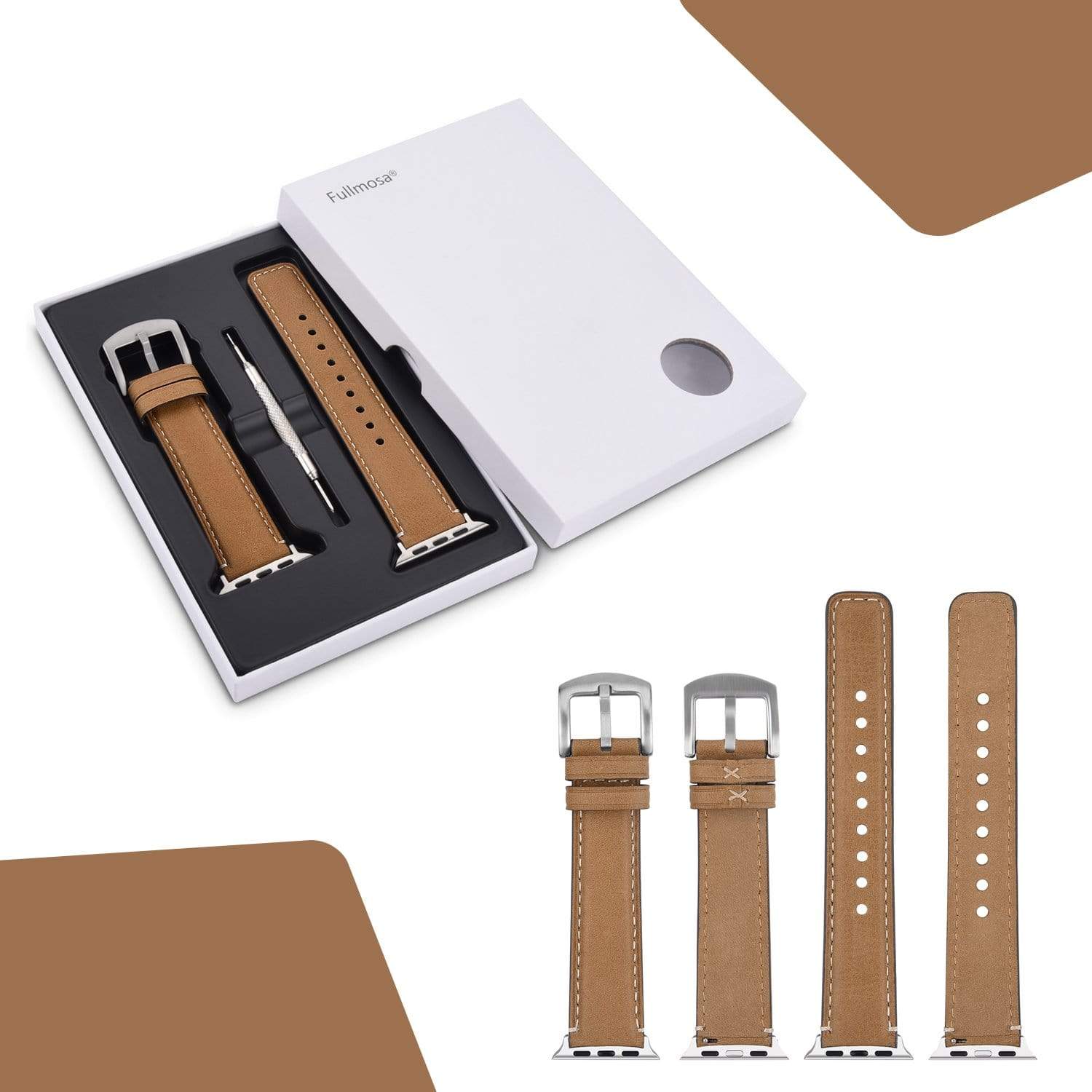 apple watch brown leather