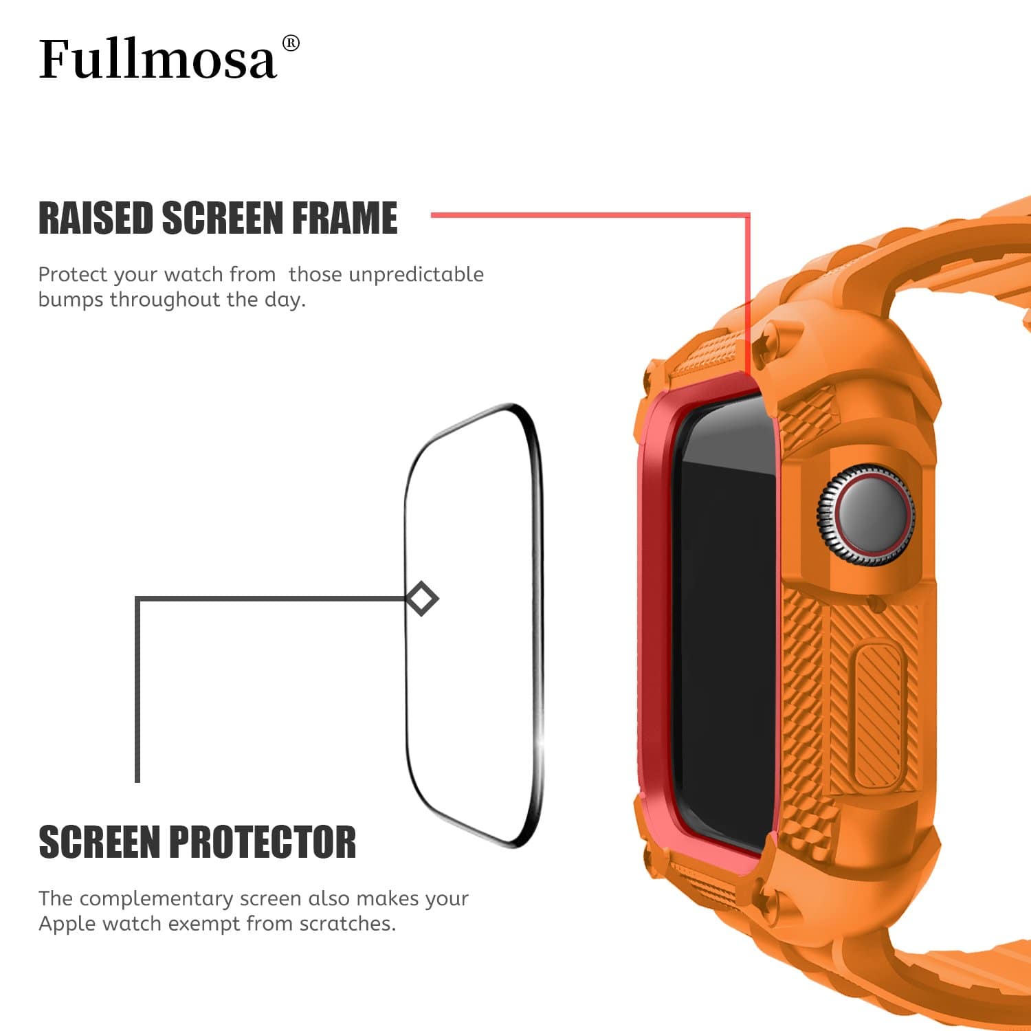 Apple Watch Band | Orange Silicone | Warrior Fullmosa