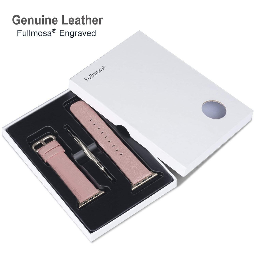 Apple Watch Band | Pink Leather | Litchi Fullmosa