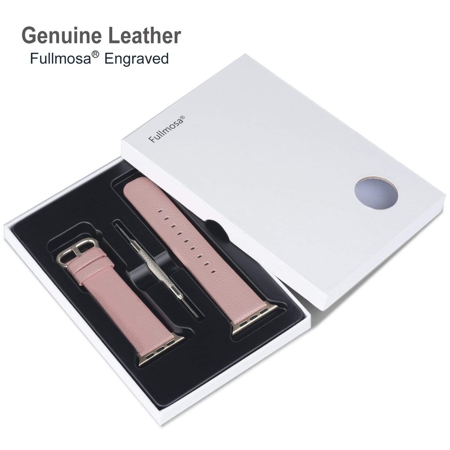 Apple Watch Band | Pink Leather | Litchi Fullmosa