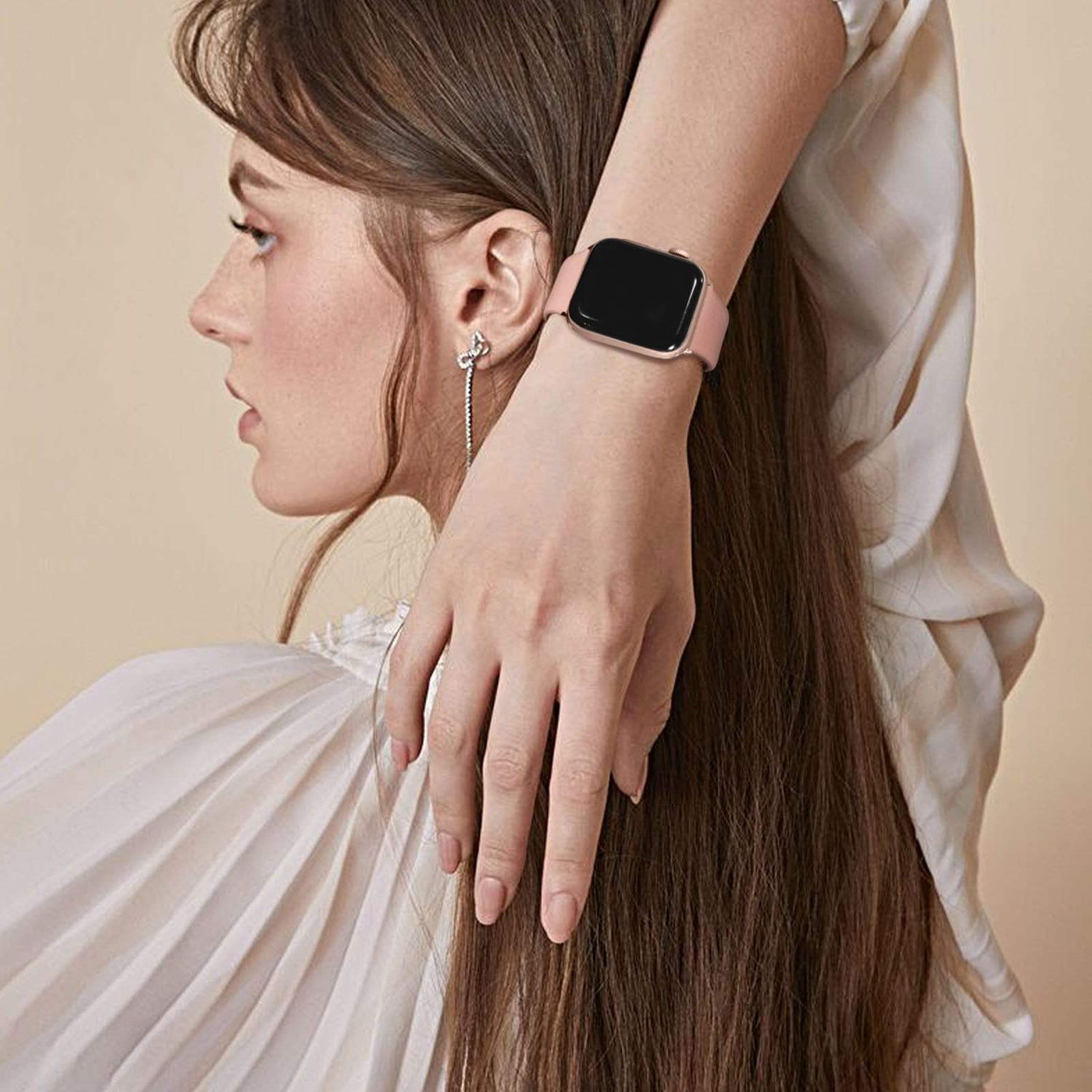 Apple Watch Band | Pink Leather | Litchi Fullmosa