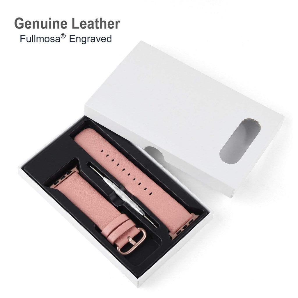 Apple Watch Band | Pink Leather | Litchi Fullmosa