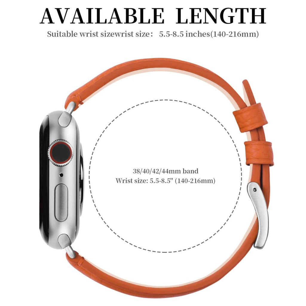Apple Watch Band | Pumpkin orange | Litchi-Bosin Fullmosa