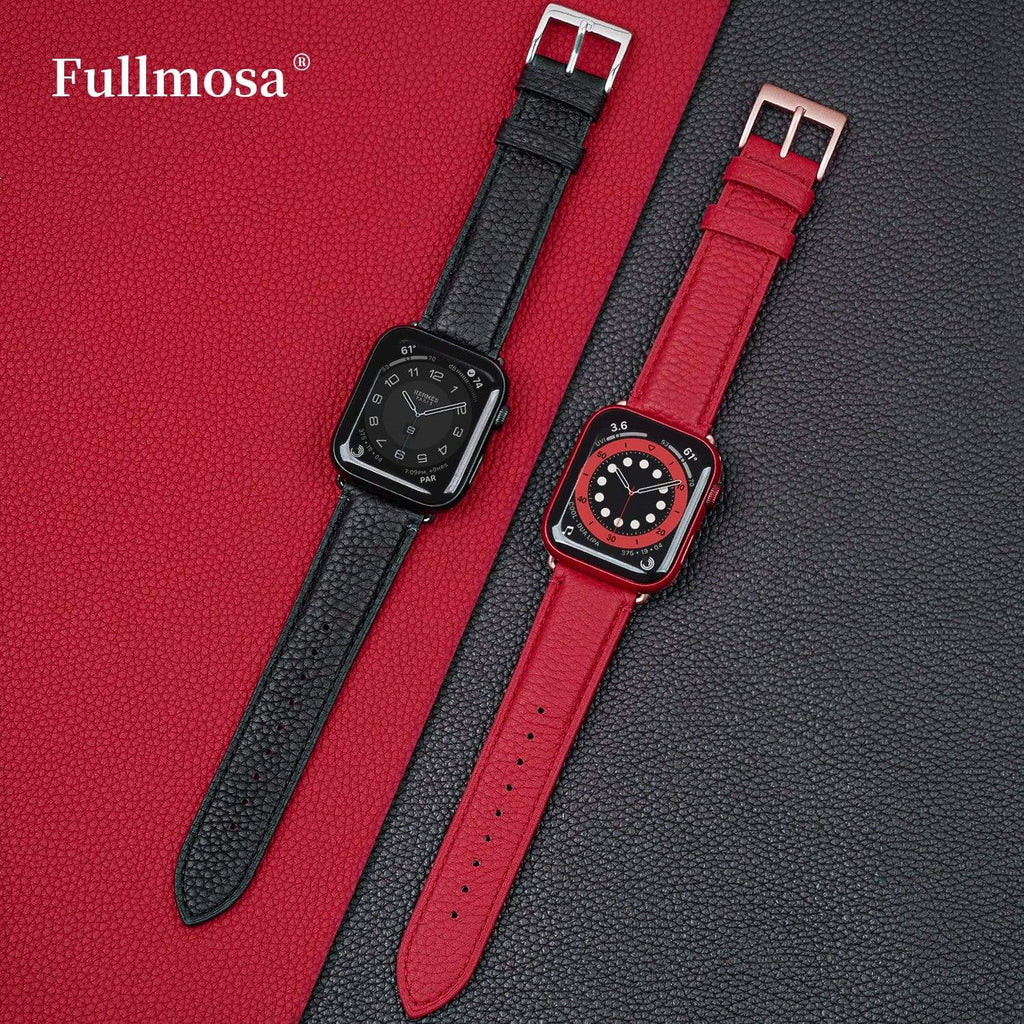 Apple Watch Band | Red | Litchi-Bosin Fullmosa