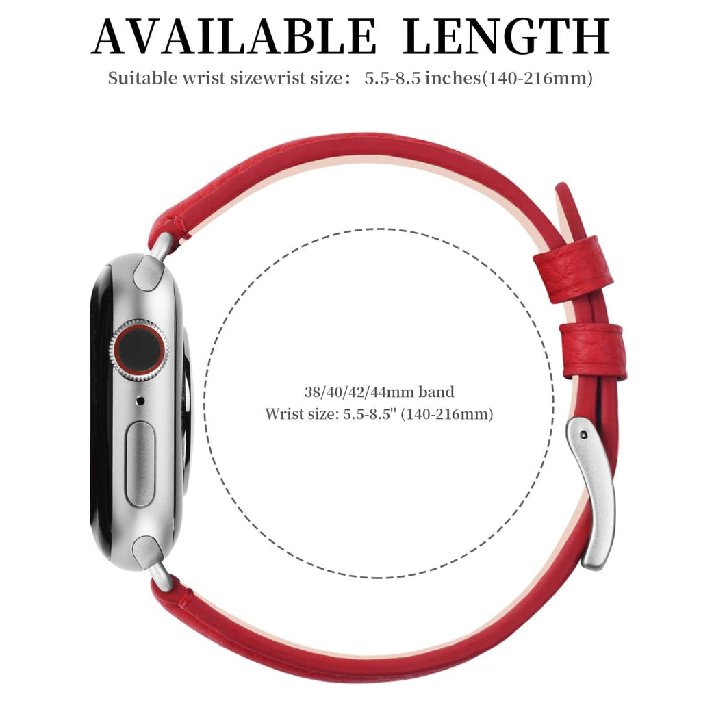 Apple Watch Band | Red | Litchi-Bosin Fullmosa