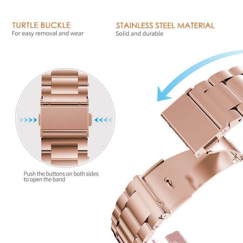 Apple Watch Band  | Rose Gold Stainless Steel Metal Fullmosa