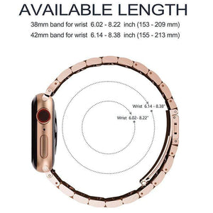 Apple Watch Band  | Rose Gold Stainless Steel Metal Fullmosa