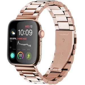 Apple Watch Band Rose Gold Stainless Steel Metal – Fullmosa