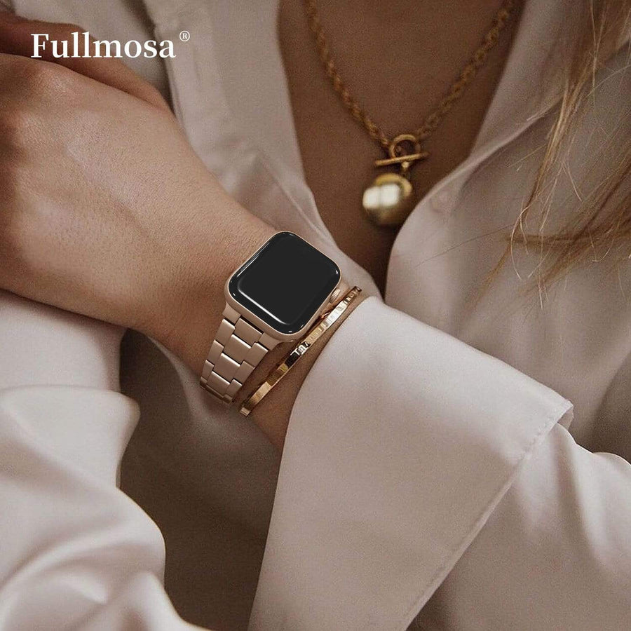 Apple Watch Band  | Rose Gold Upgraded Version Stainless Steel Fullmosa
