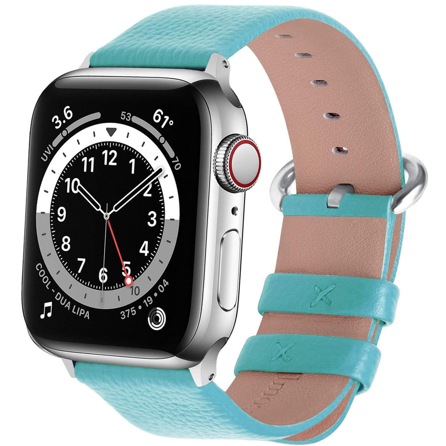 Apple Watch Band | Sky Blue Leather | Litchi – Fullmosa
