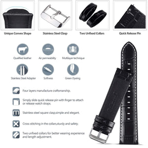 18mm blush leather strap