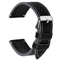 Black | Leather Wax Fullmosa 18mm / Sliver
