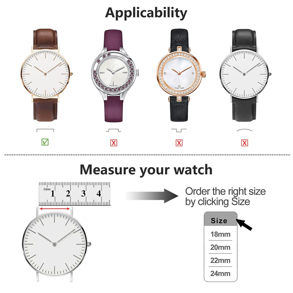 18mm silicone watch band