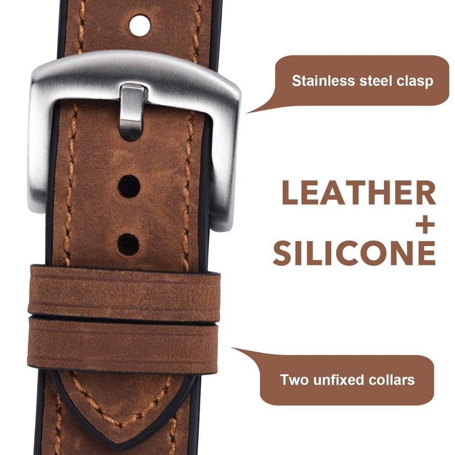 Brown |  Leather/Silicone Fullmosa