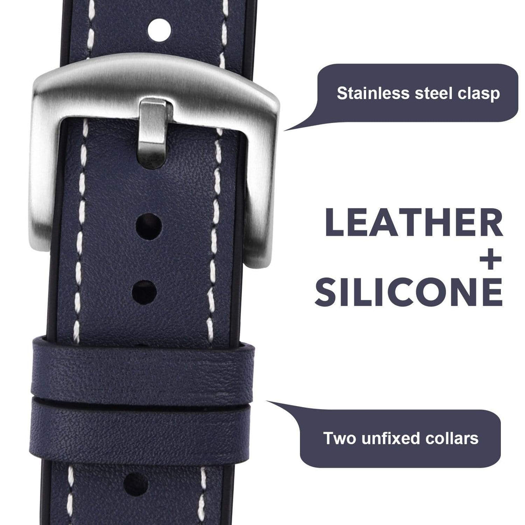 Dark Blue | Leather/Silicone Fullmosa