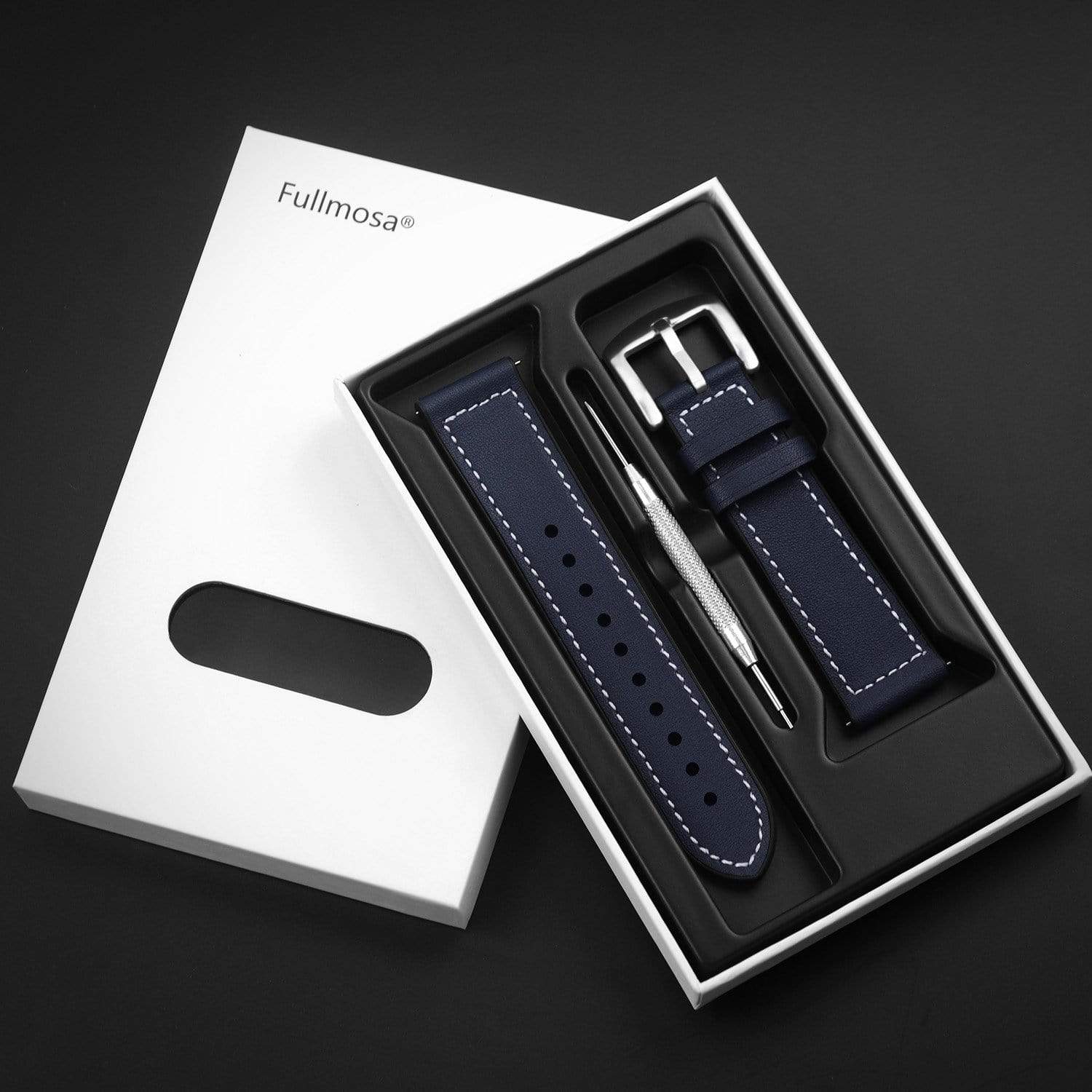 Dark Blue | Leather/Silicone Fullmosa