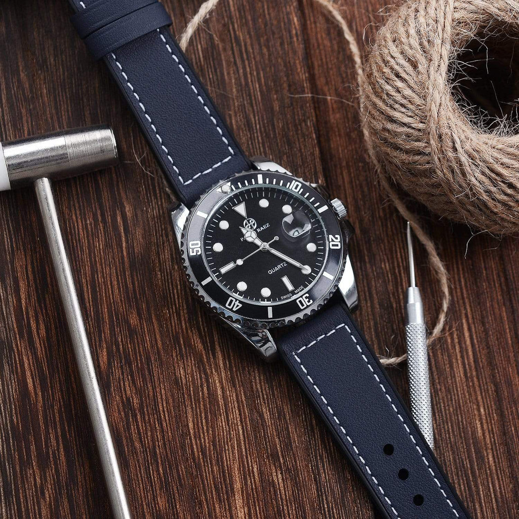 Dark Blue | Leather/Silicone Fullmosa
