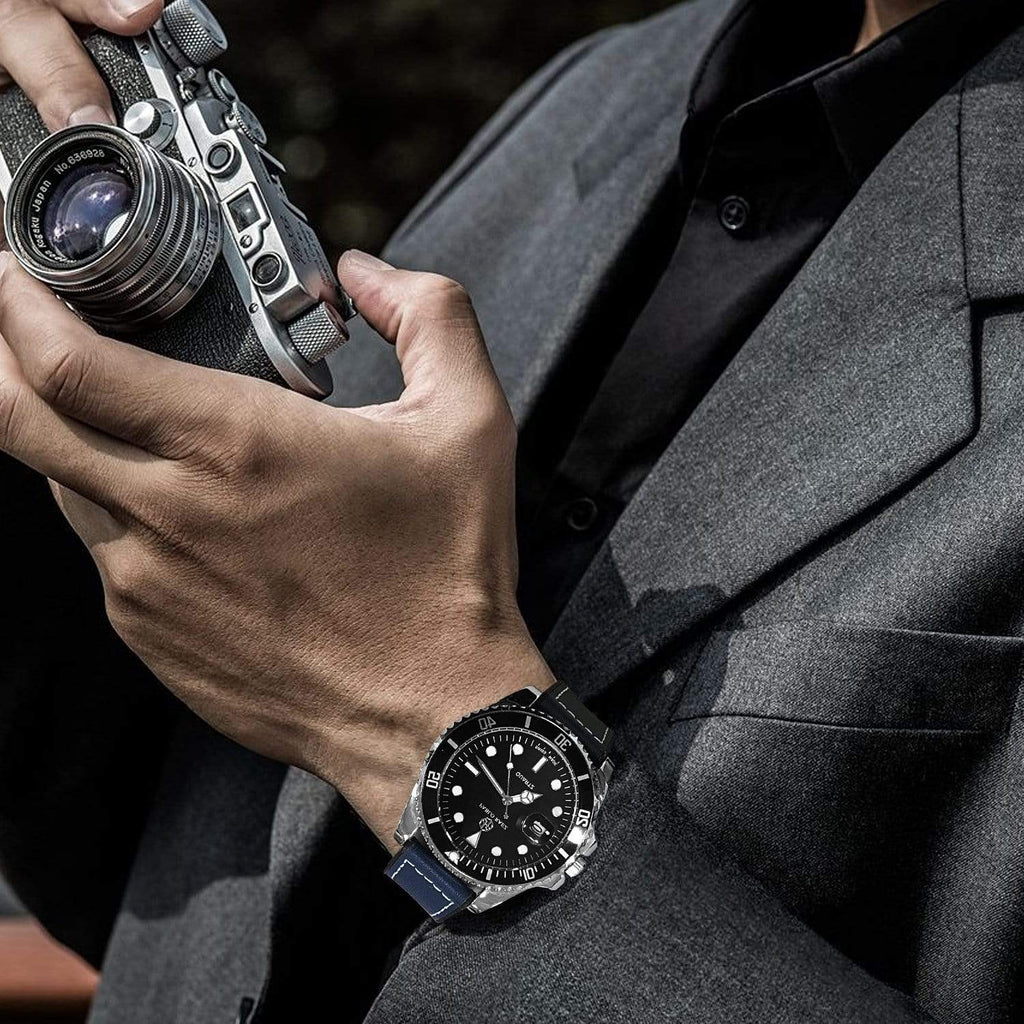 Dark Blue | Leather/Silicone Fullmosa
