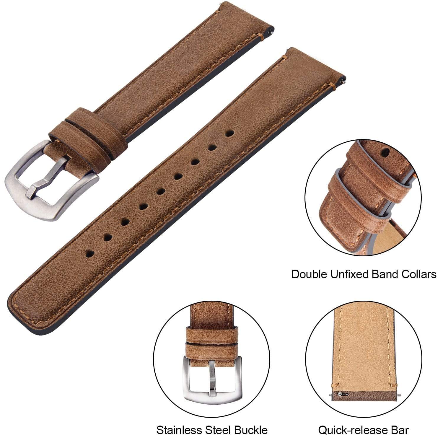 Dark Brown leather 18mm
