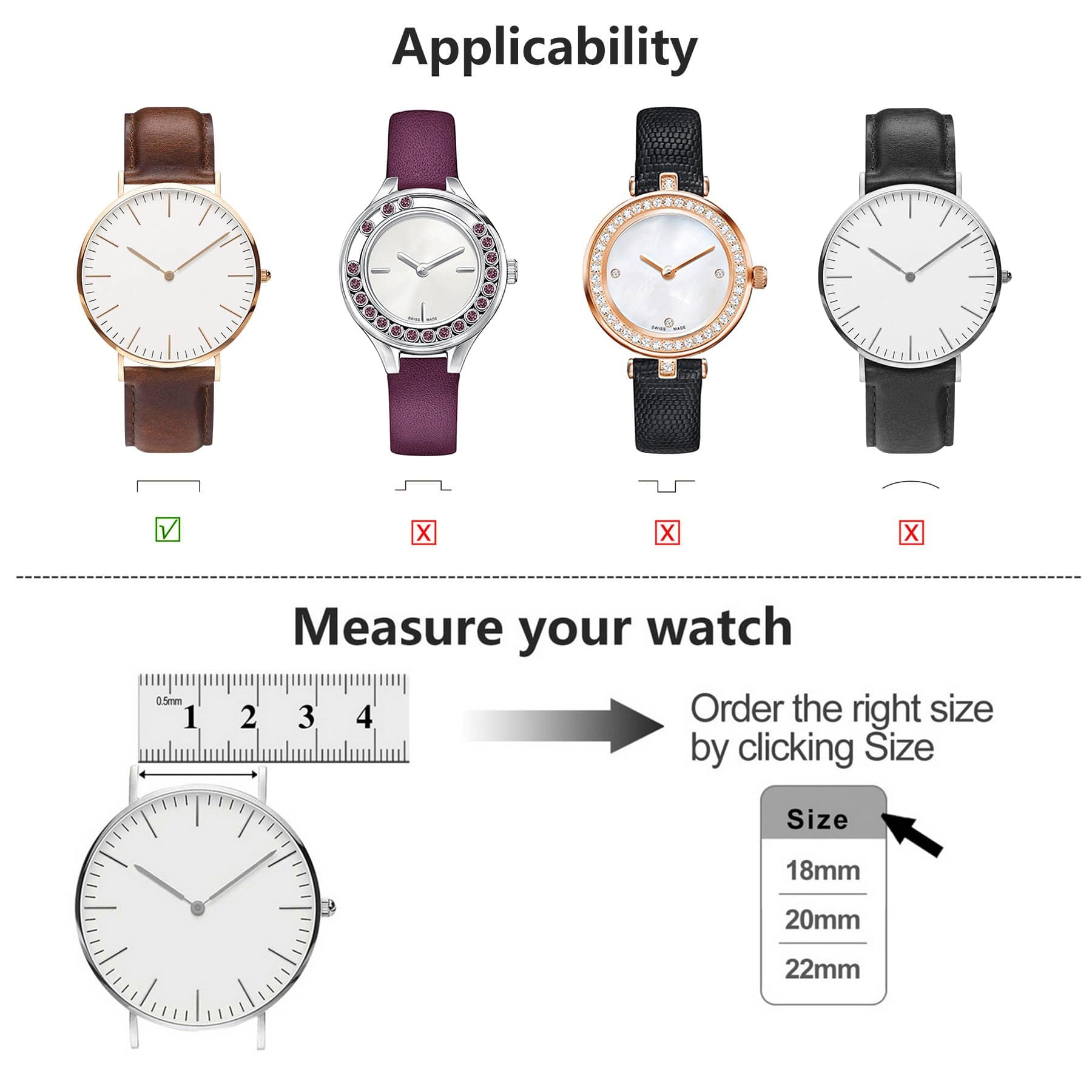 Light Blue watch band 20mm