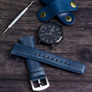 Light Blue watch band with siliver buckle