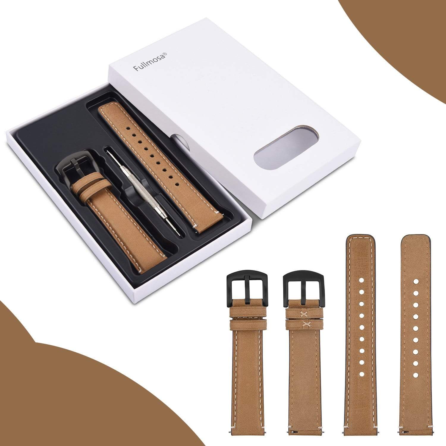 Light Brown watch band 20mm