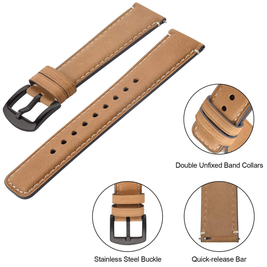Light Brown leather watch band