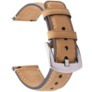 Light Brown watch band with siliver buckle