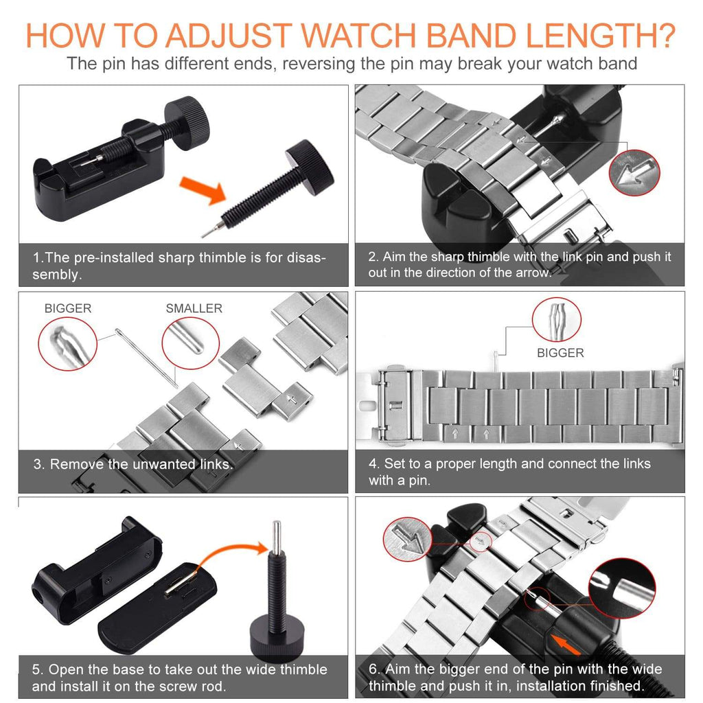 18mm steel watch band