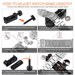 18mm steel watch band