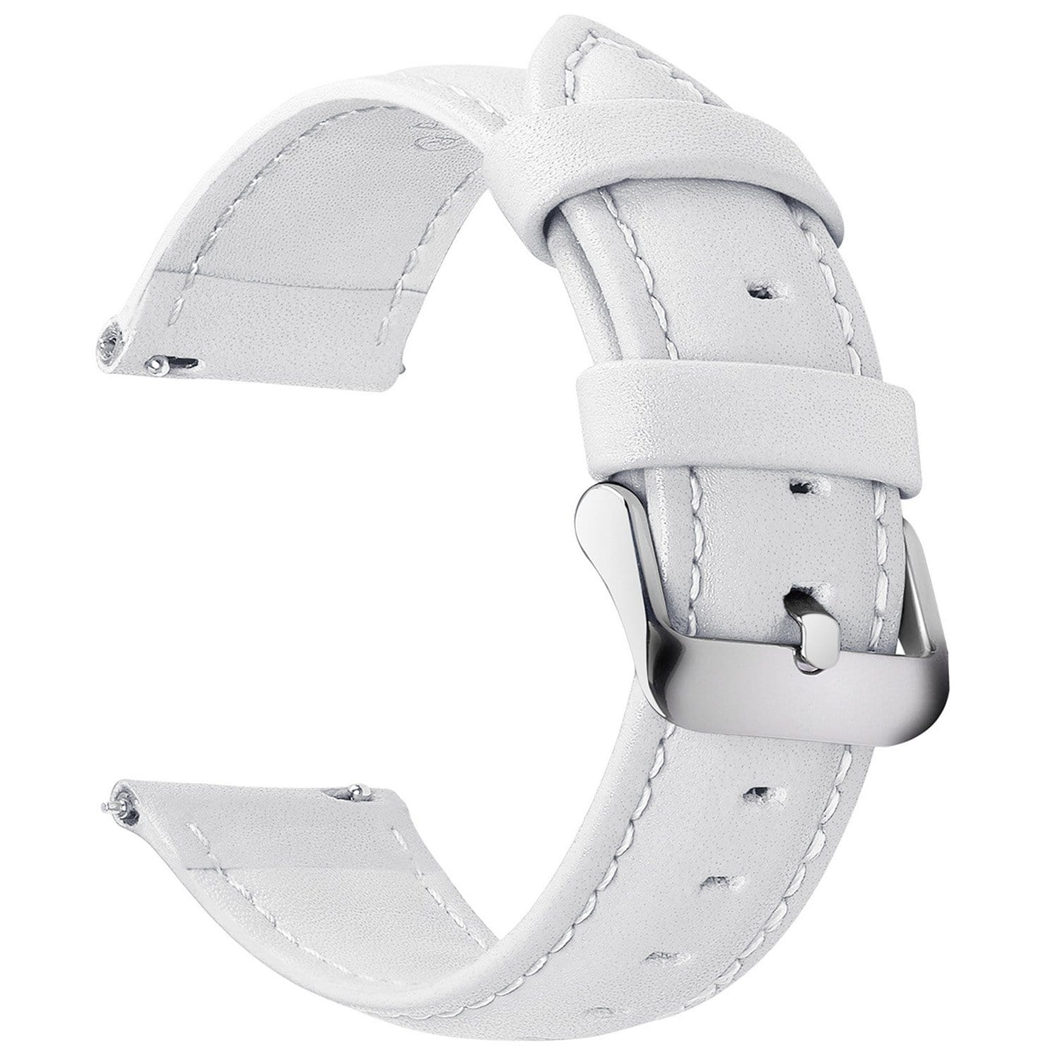 White Leather | Sliver Buckle Fullmosa 18mm